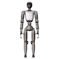 Booster T2 standing with a dexterous hand on each arm
